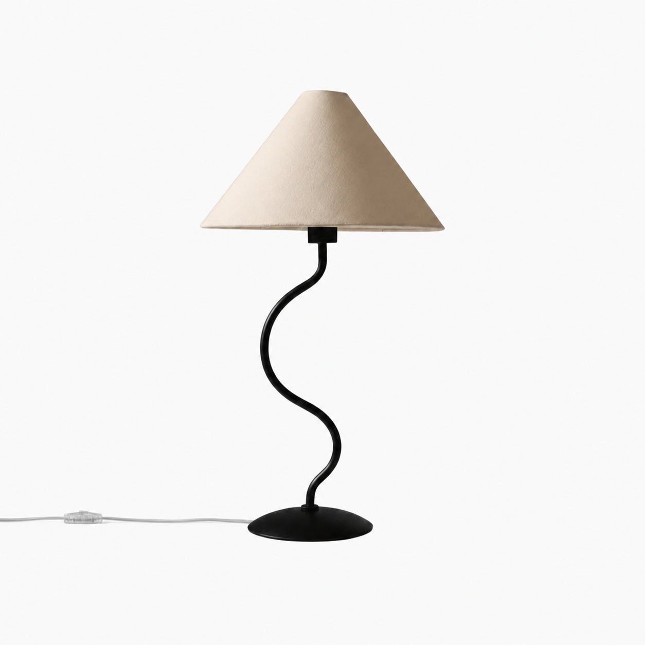 Rivlox Modern Geometric Fabric Table Lamp - Angled Zigzag Pattern for Office Lighting