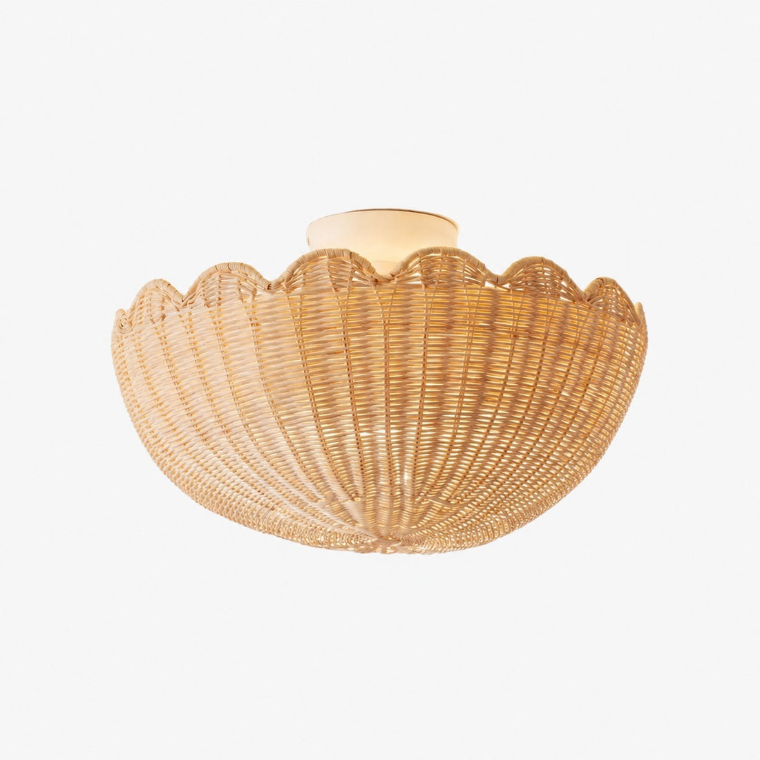 Olvara Rattan Bubble Flush Mount - Chic Ceiling Lamp for Home