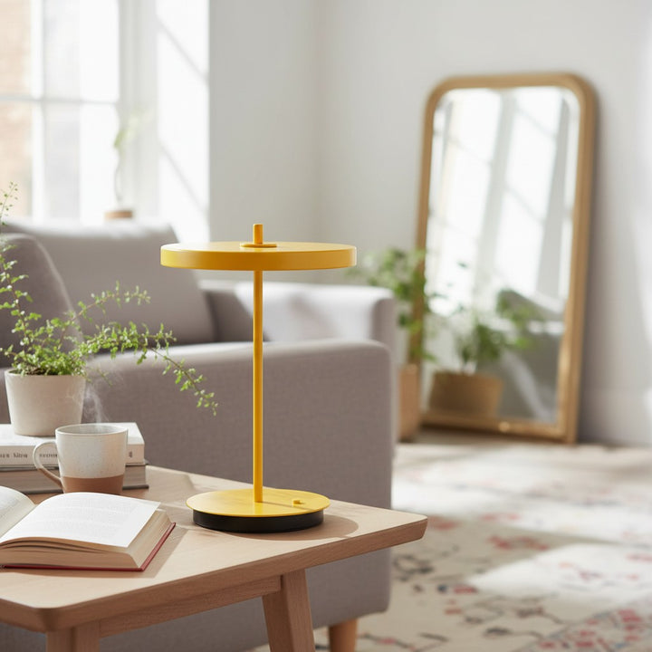 Astris Modern Minimalist Metal Table Lamp Soft LED Illumination for Living Room and Office