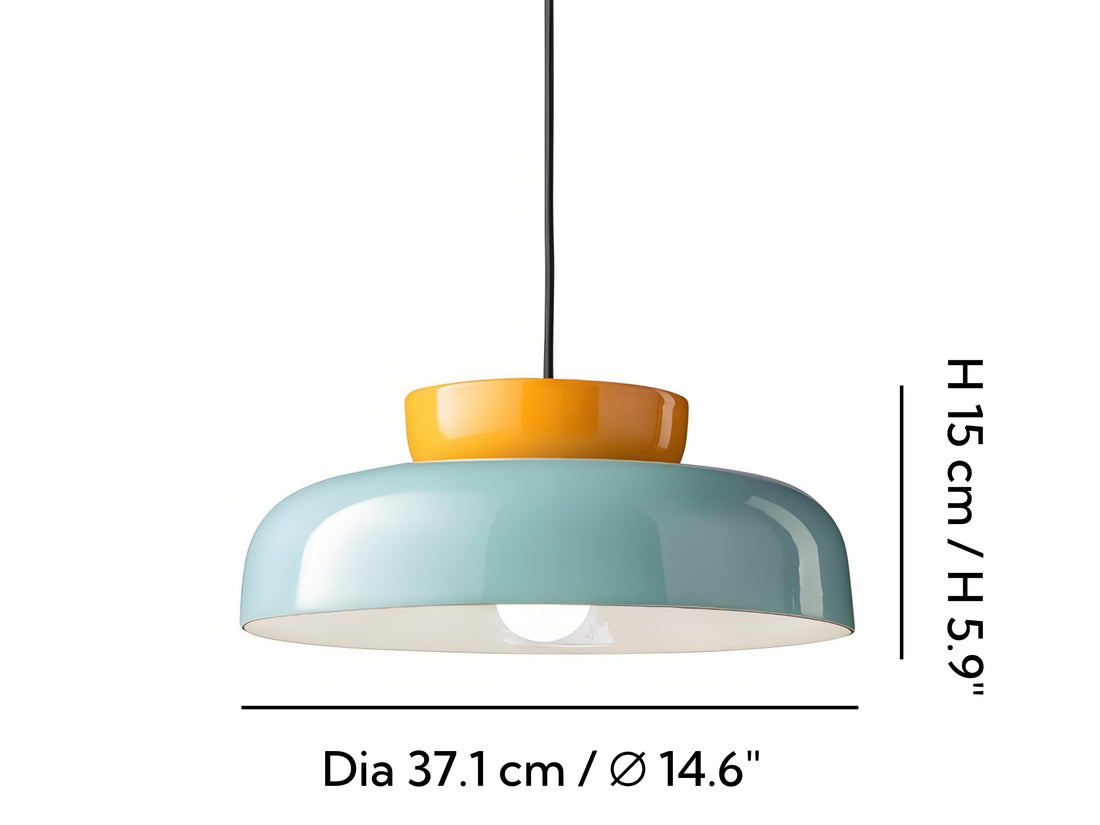 Fiesta Colorful Bowl Shaped Nordic Ceramic Pendant Lamp