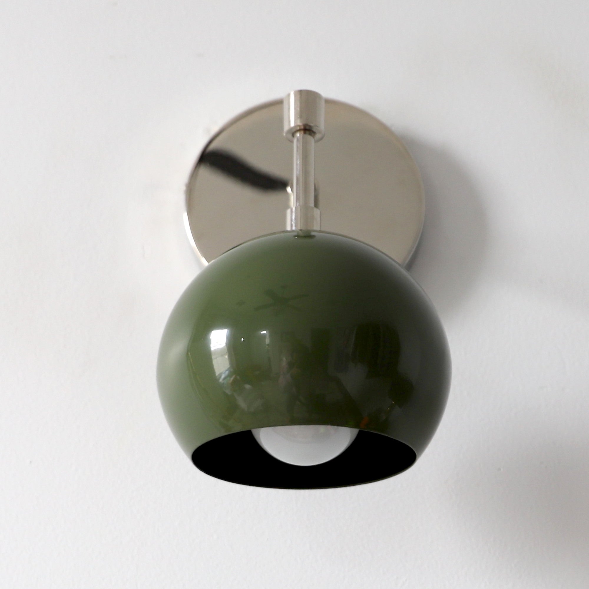 Olive Green Wall Sconce - Mid-Century Modern Accent Lighting