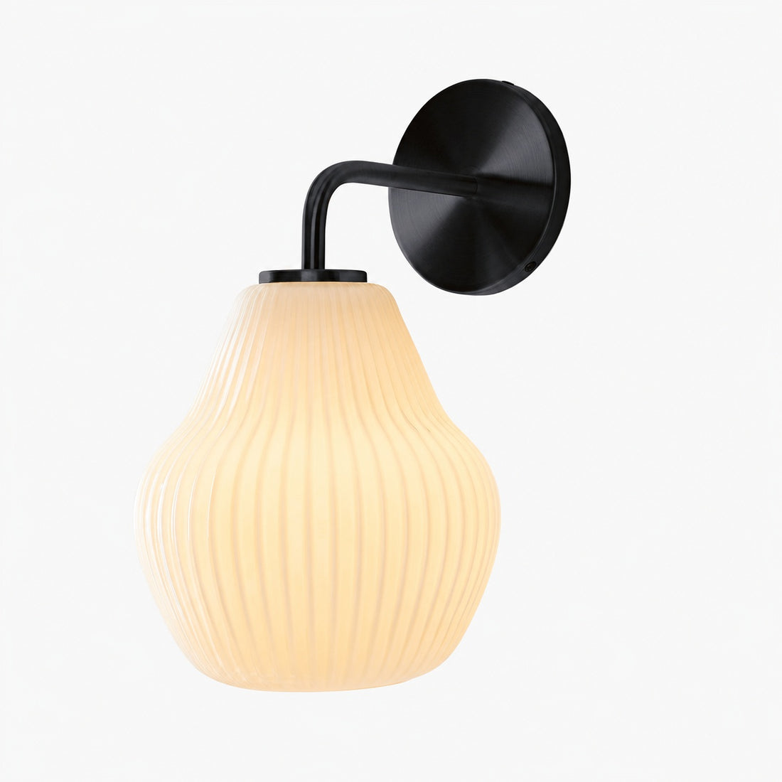 Rivrona Ribbed Glass Wall Sconce - Elegant Modern Lighting for Hallway & Bedroom