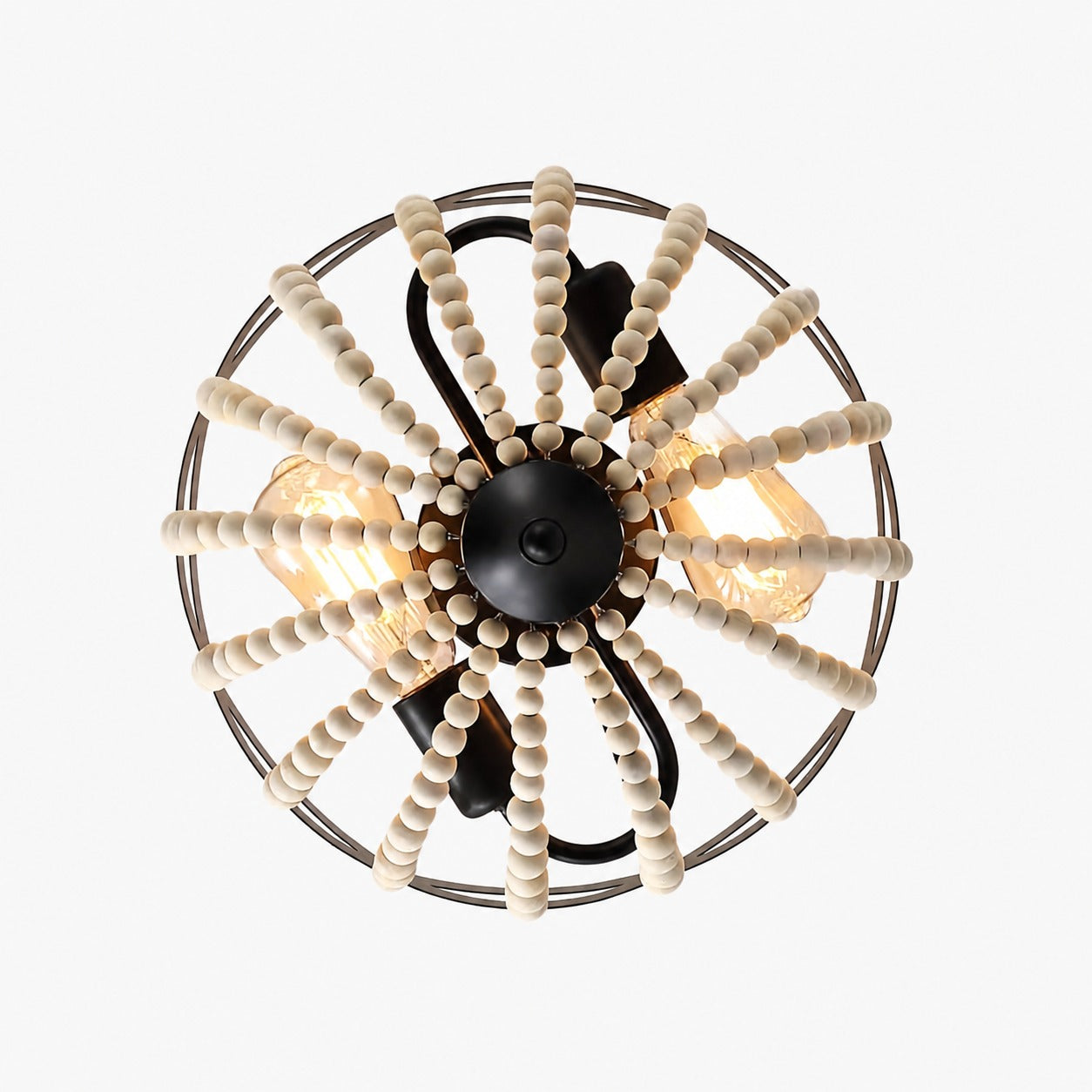 Rustibea Beaded Dome Ceiling Light – Vintage Country for Kitchen