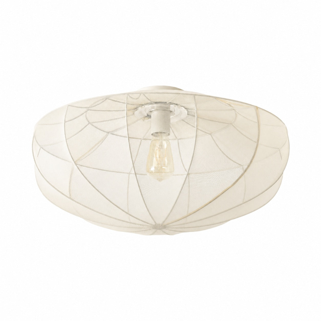 Lumifil Draped Mesh Ceiling Light – Boho Rustic Textured Shade Lamp for Living Room or Bedroom