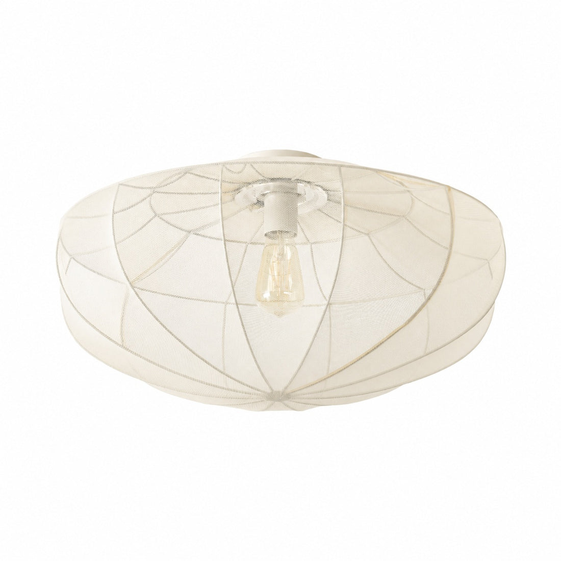 Lumifil Draped Mesh Ceiling Light – Boho Rustic Textured Shade Lamp for Living Room or Bedroom