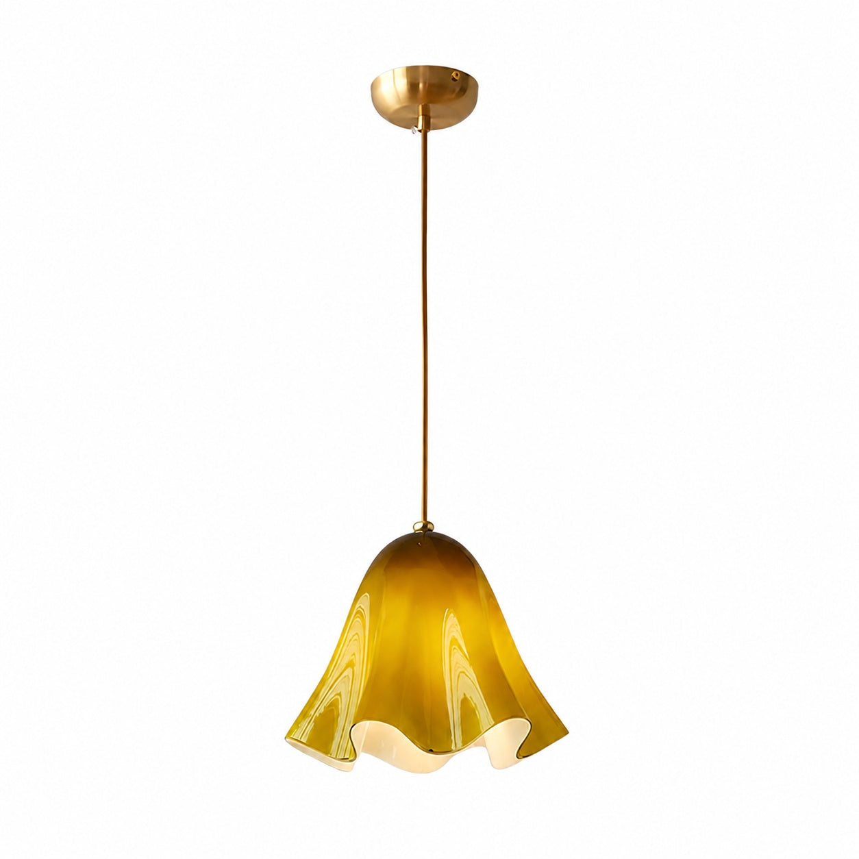 Bellina Artistic Glass Pendant Light - Modern Bloom Inspired Hanging Ceiling Lamp