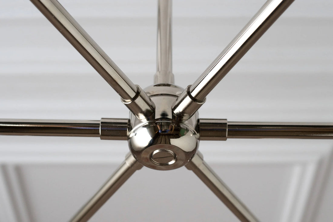 Mobilux Line Mid Century Modern Chandelier - 6 Heads Hanging Ceiling Light