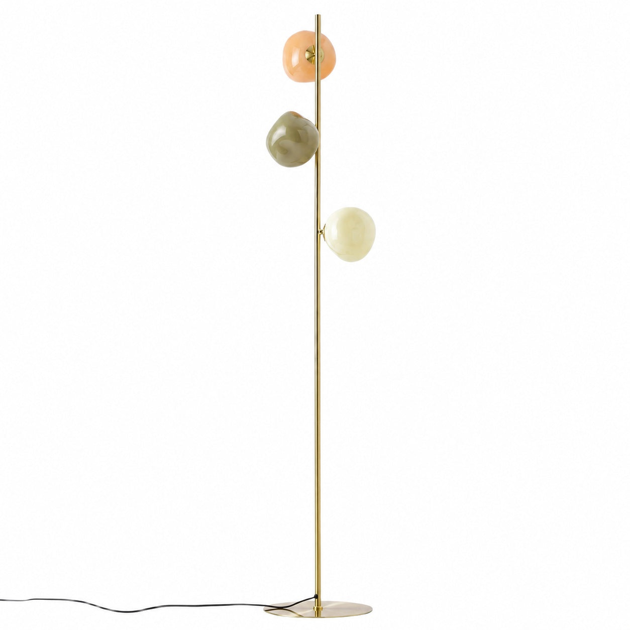 Opal Glass Floor Lamp - Modern Standing Light