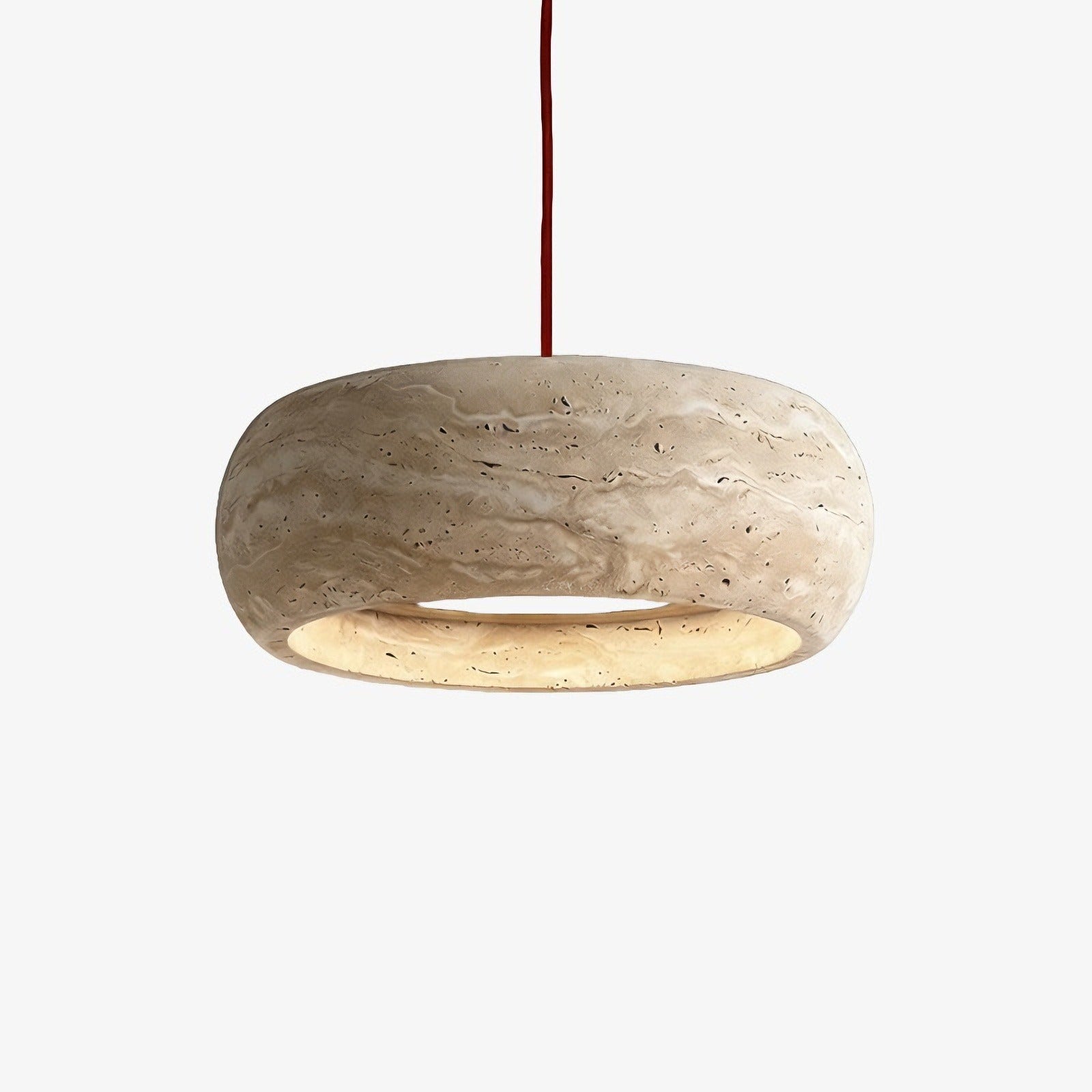 Kairis Travertine Natural Stone Pendant Light - Vintage Style Lighting for Dining and Living Spaces