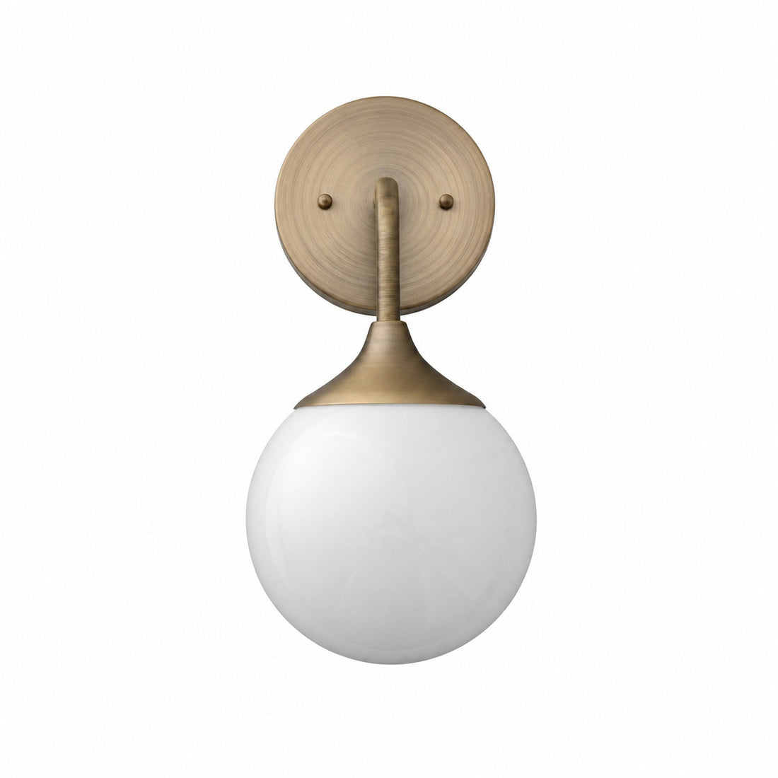 Glorica Glass Wall Sconce - Frosted Globe Light with Brass Fixture