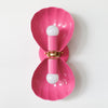 Coastal Shell Wall Light - Double Sconce with Steel and Brass Finish
