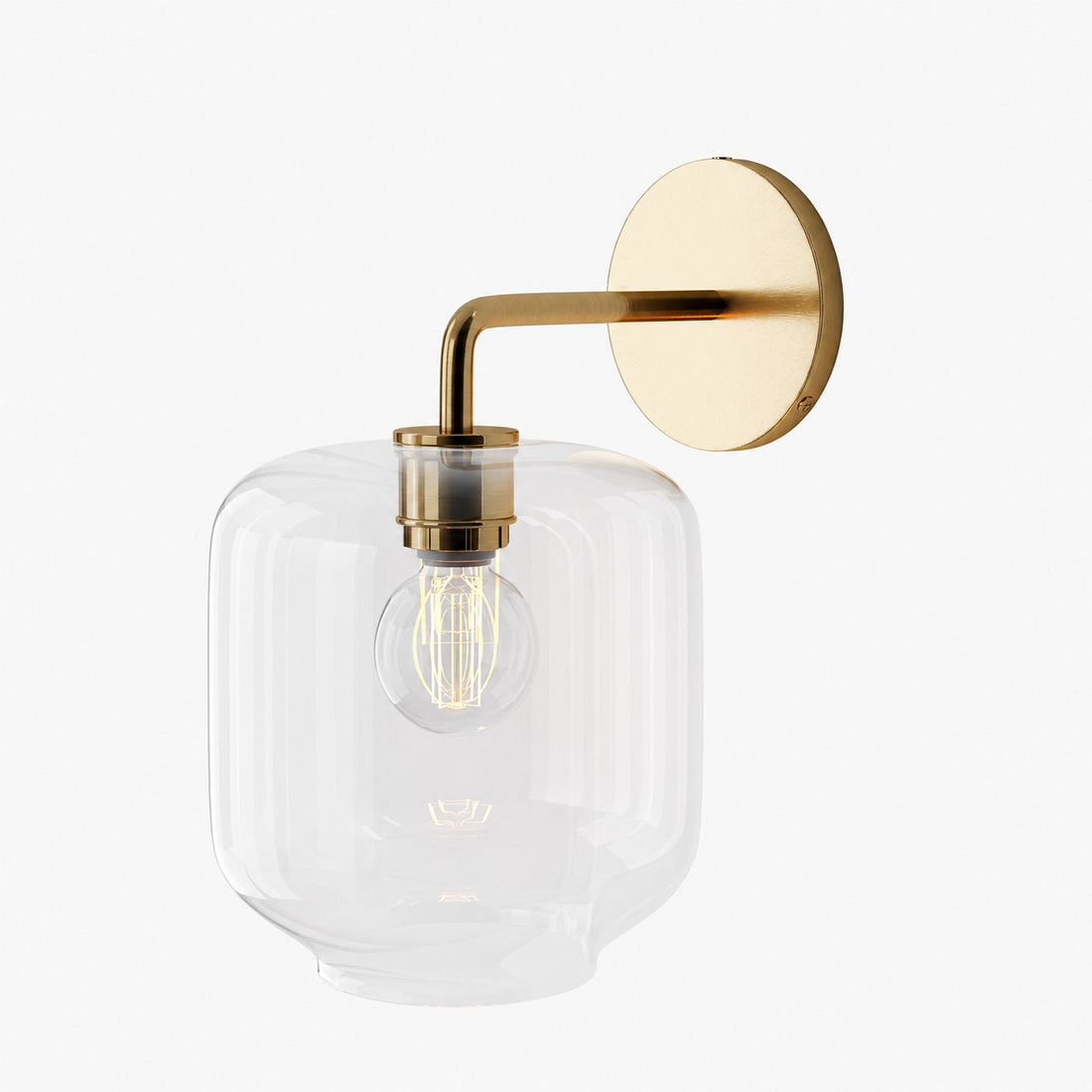 Lumivelle Pebble Sconce - Stylish Wall Light - Glass & Metal, Energy Efficient