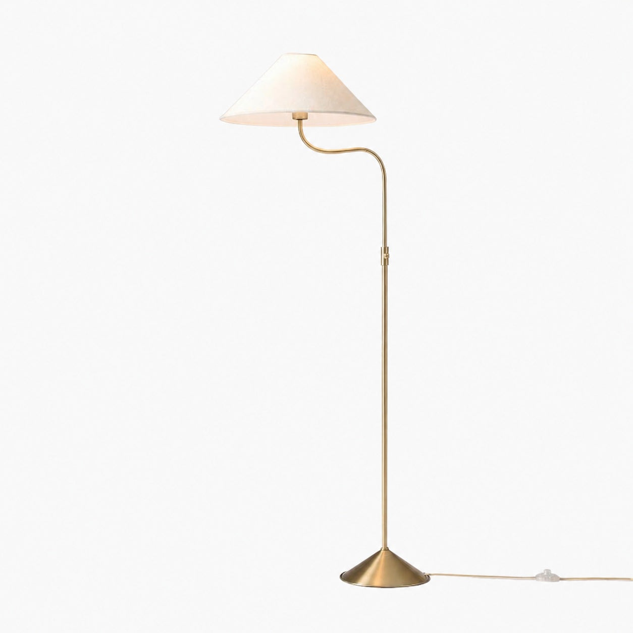 Fibura Elegant Floor Lamp Linen Shade Champagne Bronze – Add Warmth