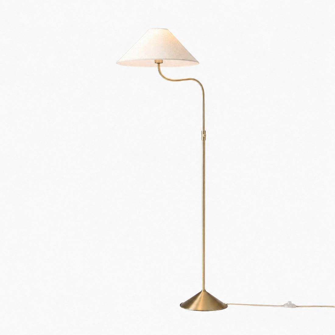 Fibura Elegant Floor Lamp Linen Shade Champagne Bronze – Add Warmth