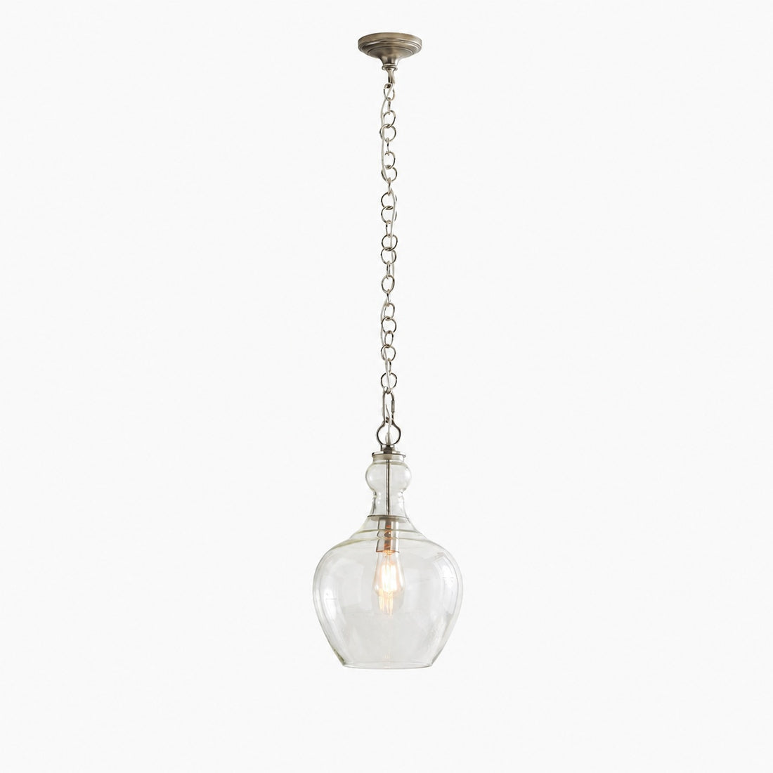 Lawson Glass Pendant Light - Recycled & Milk Glass with Bronze Accent