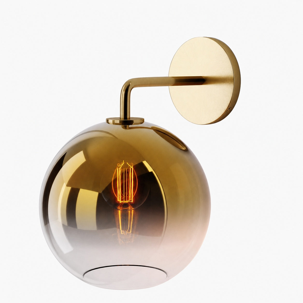 Selvion Artistic Globe Sconce Light - Handcrafted Glass Sculptural Wall Fixture