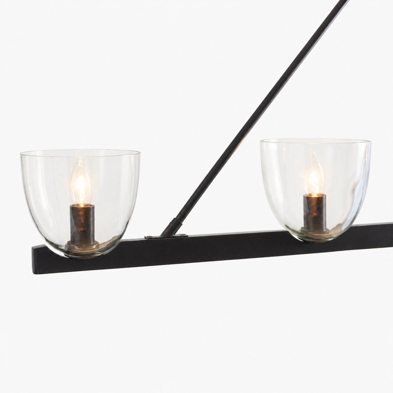 Auria Hand-blown Glass Metal Chandelier - Contemporary Brass Design