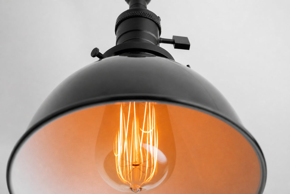 Conique Metal Vintage Industrial Swing Arm Wall Lamp - Adjustable Dome Shade for Study