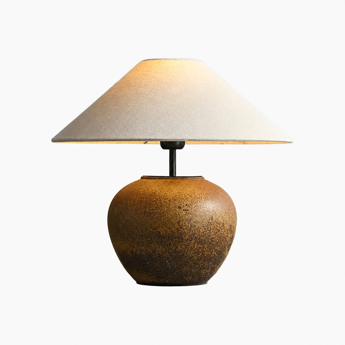 Ceravine Ceramic Table Lamp – Elegant Ceramic Base with Fabric Shade for Bedroom or Living Room