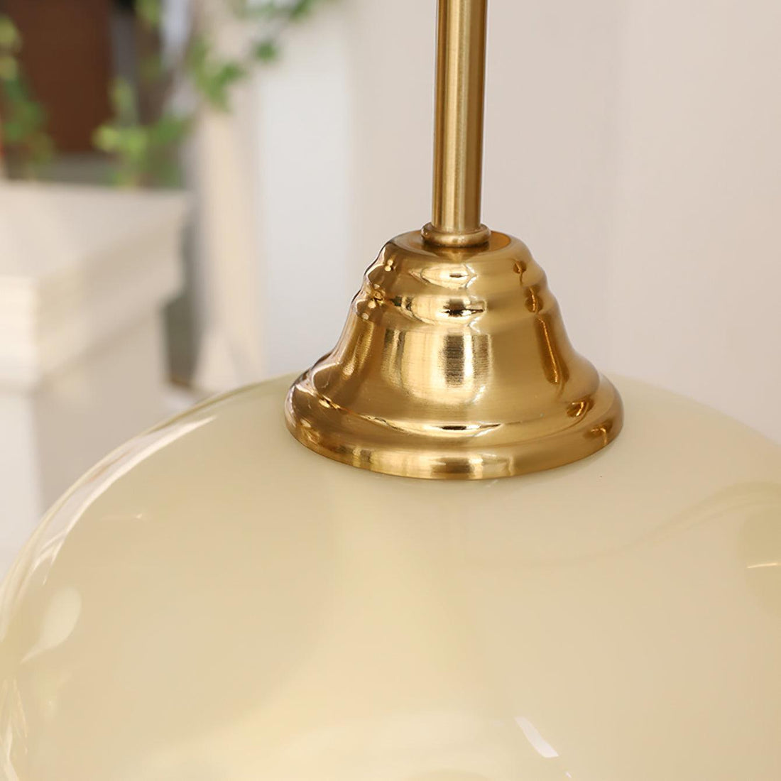 Bauhaus Wind Cream Glass Shade Metal Curved Pole Wall Sconce