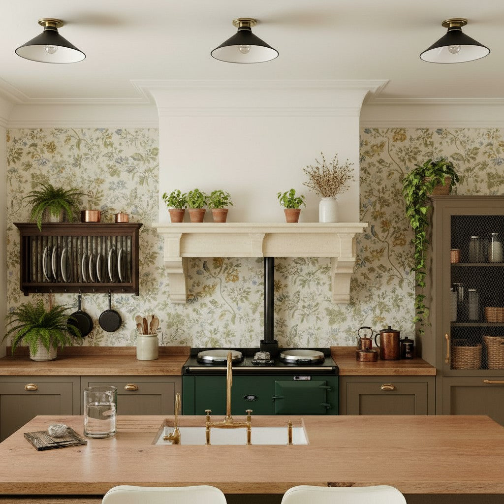 Aurenza Timeless Flush Mount Light - Farmhouse Design with Simple Elegant Charm