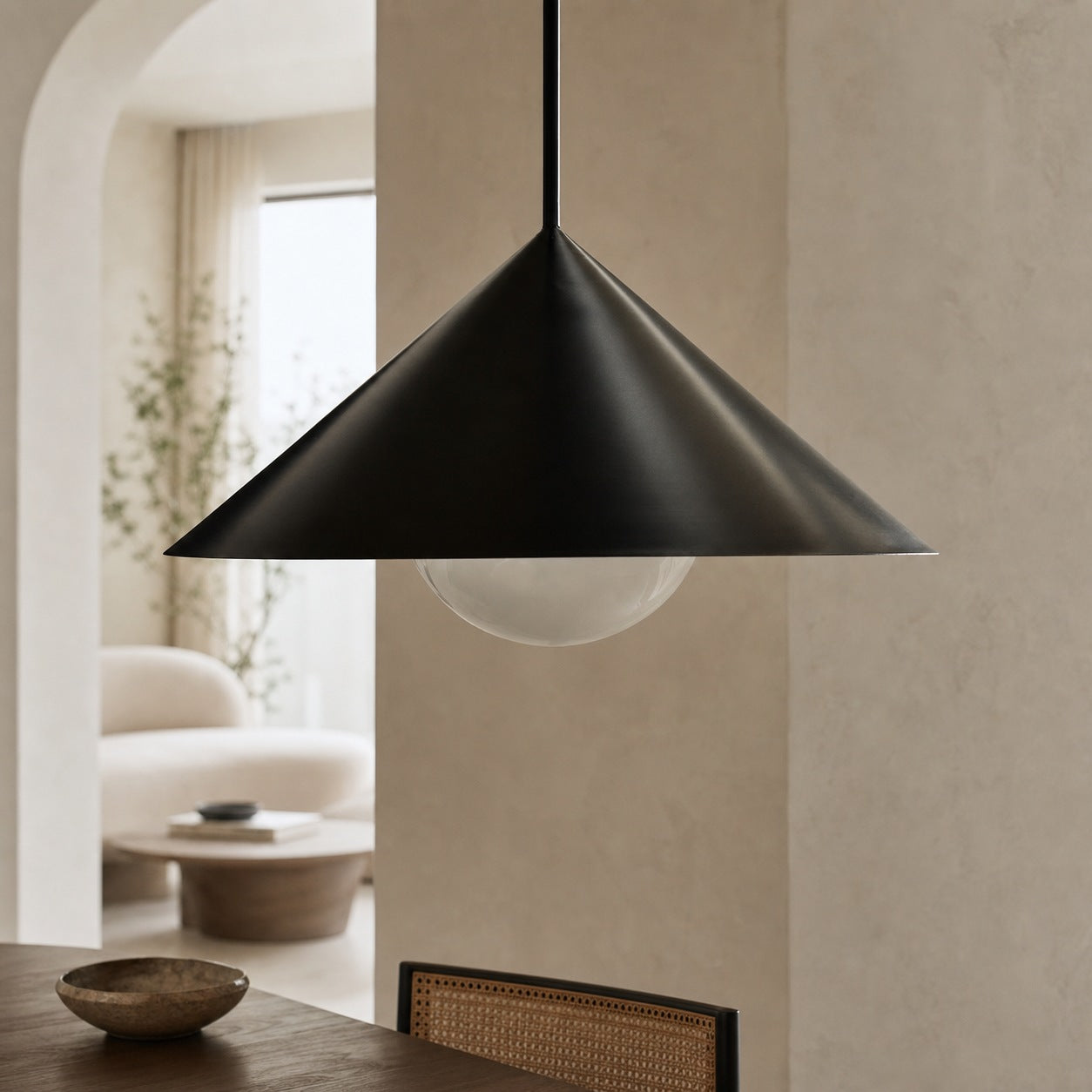 Brivana Adjustable Pendant – Cone Shade Light for Kitchen or Dining