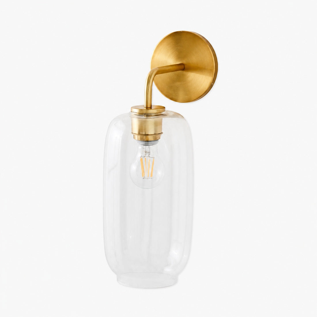 Lumivelle Pebble Sconce - Stylish Wall Light - Glass & Metal, Energy Efficient