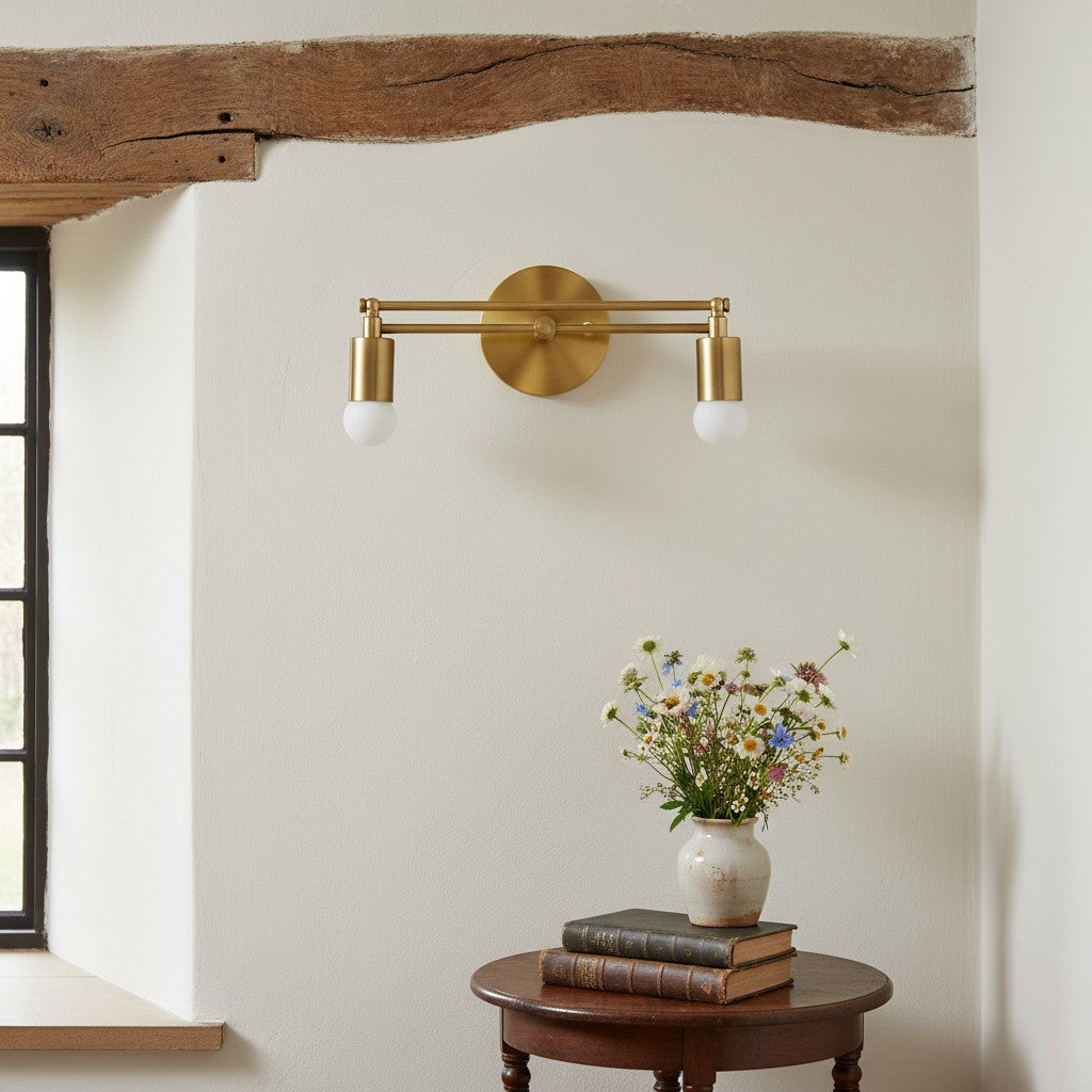 Lumen Elegant Multi Light Vanity Fixture – Art Deco Inspired Bathroom Wall Lamp