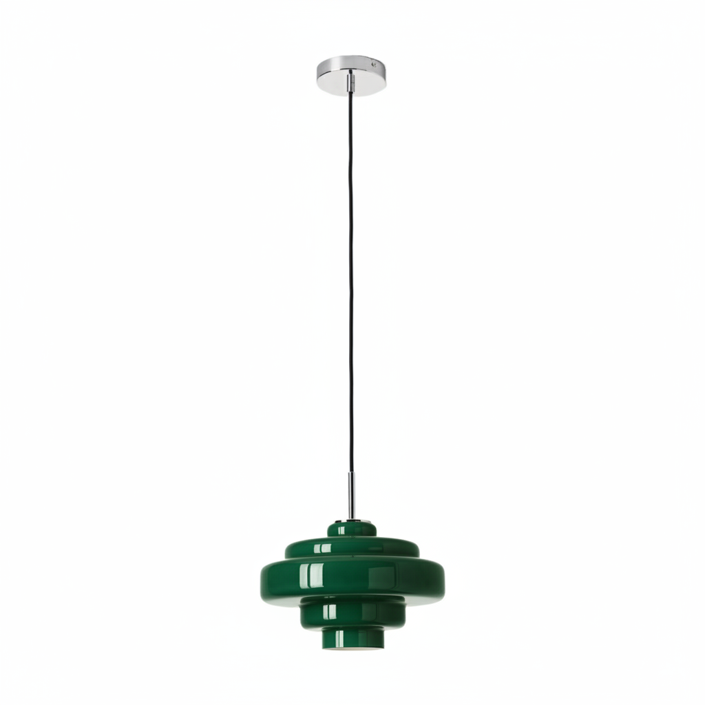 Koloro Elegant Retro Glass Pendant Light – Adjustable Length for Living Room & Hallway