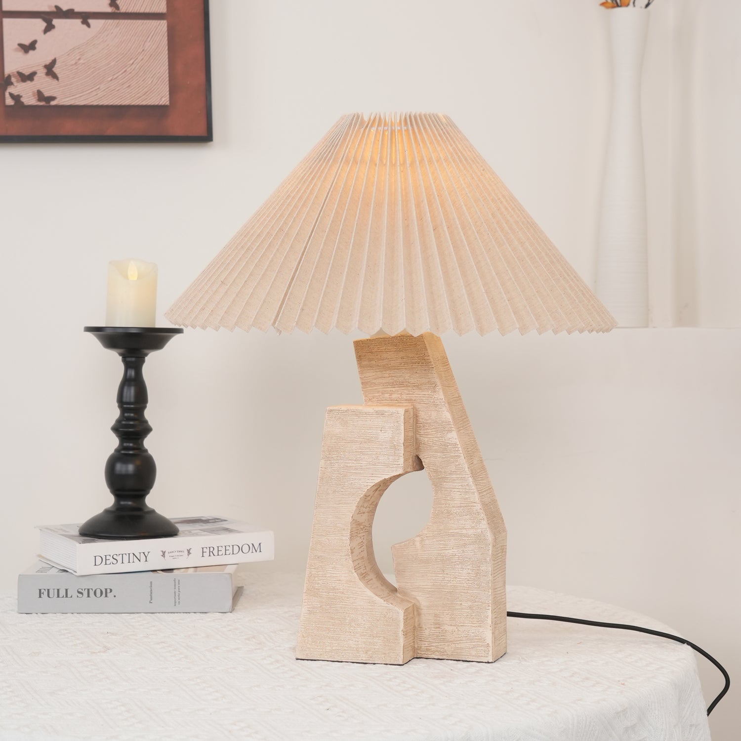 Modern Artistic Stone Pillar Table Lamp