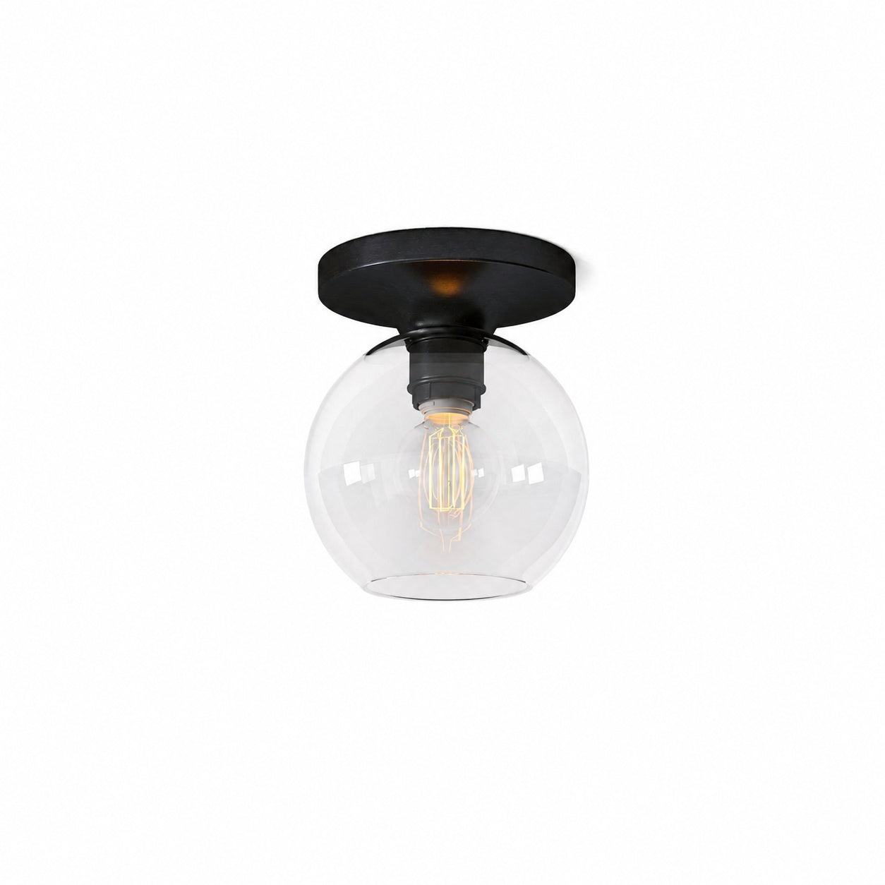 Selvion Modern Globe Pendant Light - Damp-Rated Bathroom Lighting - Luxe Glass Shade
