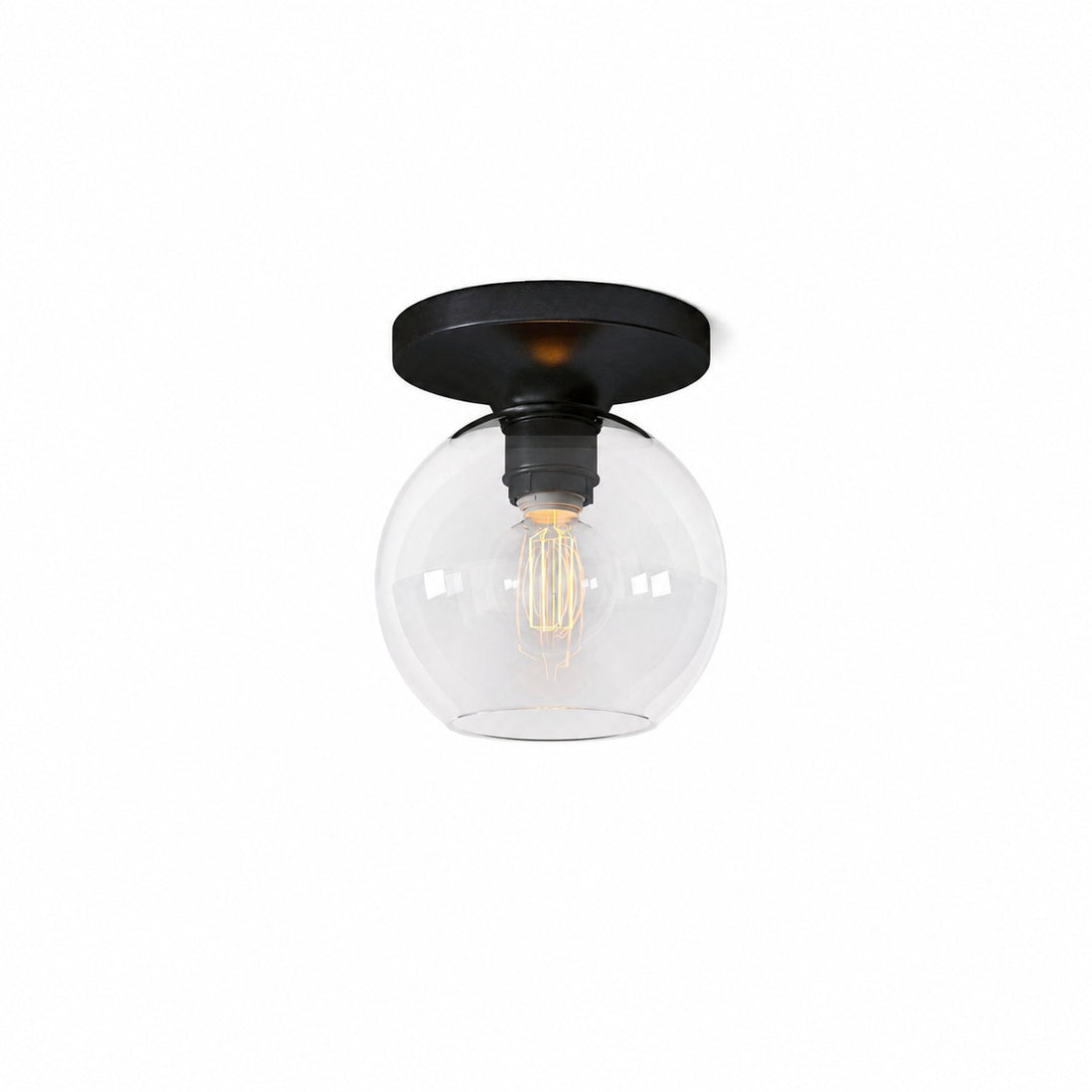 Selvion Modern Globe Pendant Light - Damp-Rated Bathroom Lighting - Luxe Glass Shade