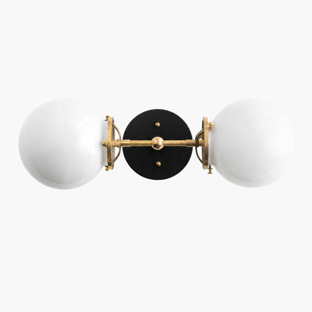 Lumio Globe Art Deco Vanity Light -  Opal Globe Bathroom Sconce