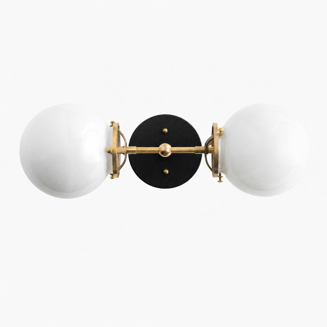 Lumio Globe Art Deco Vanity Light -  Opal Globe Bathroom Sconce