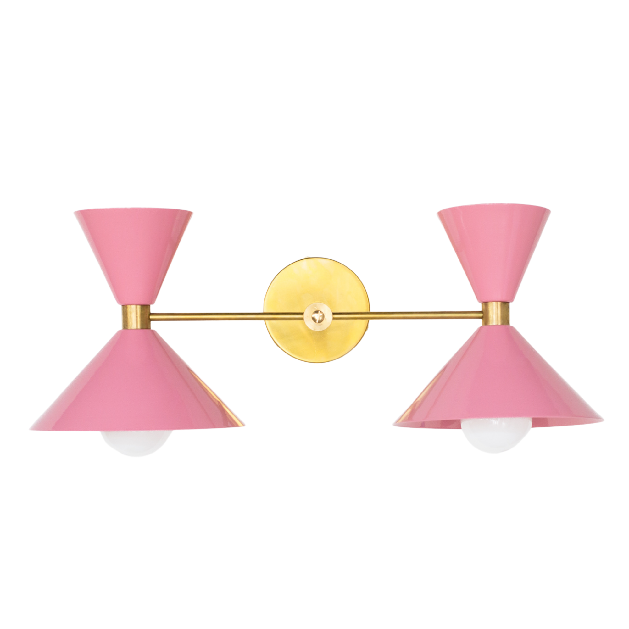 Double Cone Wall Sconce Light - Brass Finish Hourglass Style for Home