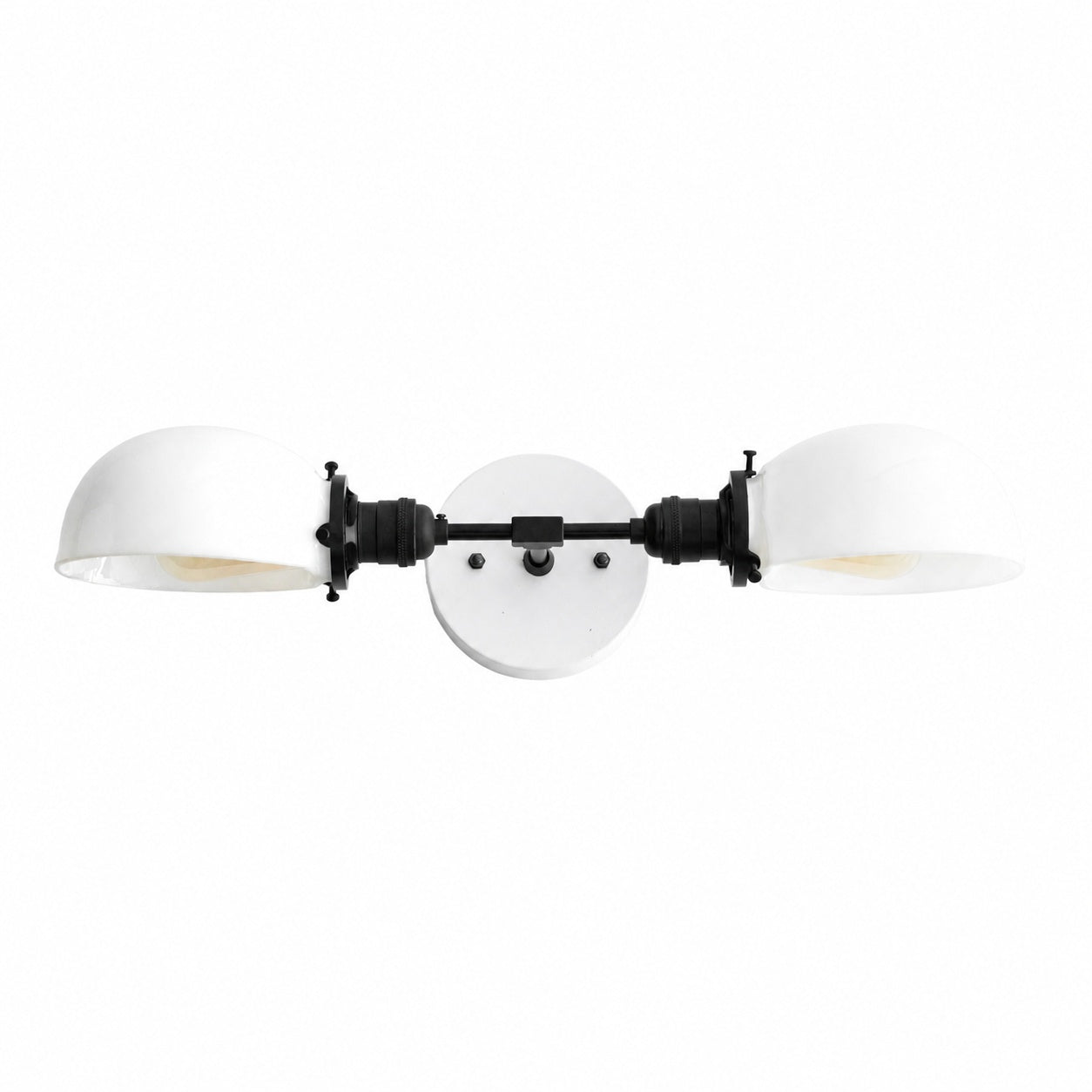 Ornato Luxe Mid-Century Vanity Light - Brass Bathroom Fixture with Opal Glass