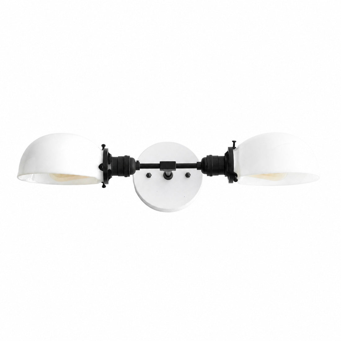 Ornato Luxe Mid-Century Vanity Light - Brass Bathroom Fixture with Opal Glass