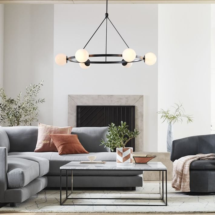 Brelia Elegant Modern Globe Chandelier - Multi Heads Light Fixture for Residential and Commercial Spaces