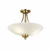 Lunetal Timeless Three-Arm Structure Semi Flush Chandelier – Vintage Pendant Light for Bedroom or Entry
