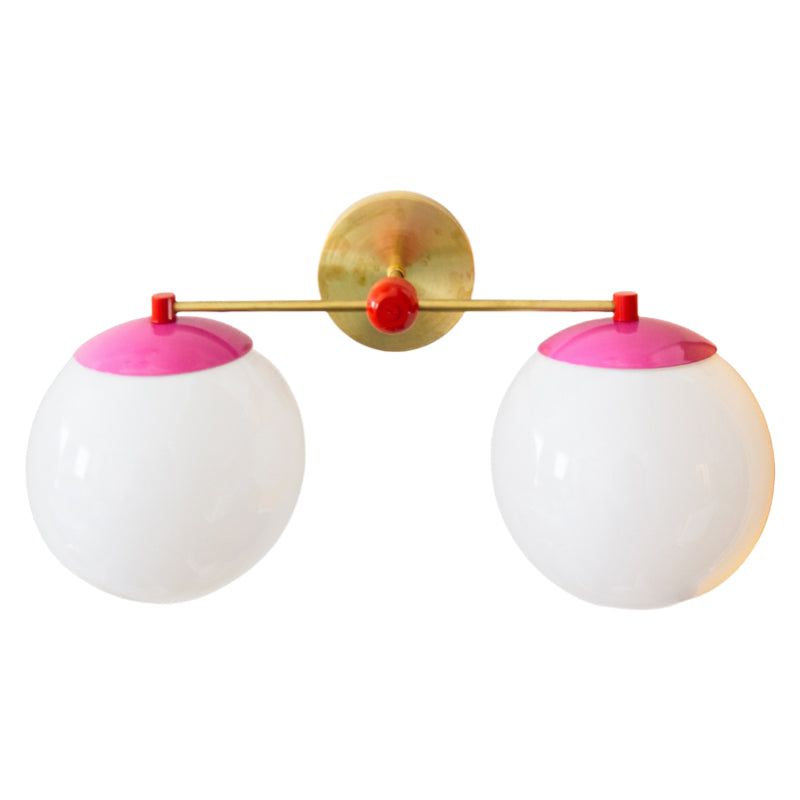 Two Lights Colorful Ernest Sconce - Bubble Pop Vanity Bathroom Sconces