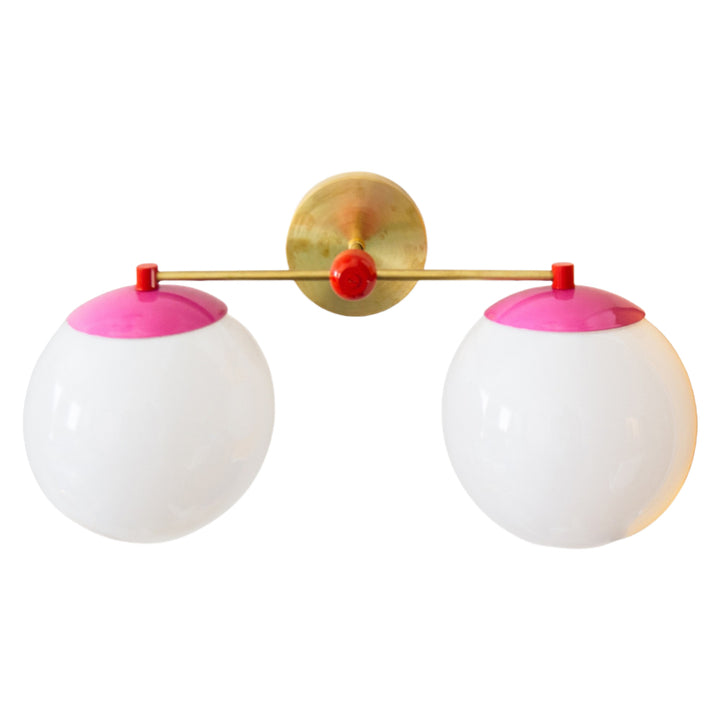 Two Lights Colorful Ernest Sconce - Bubble Pop Vanity Bathroom Sconces