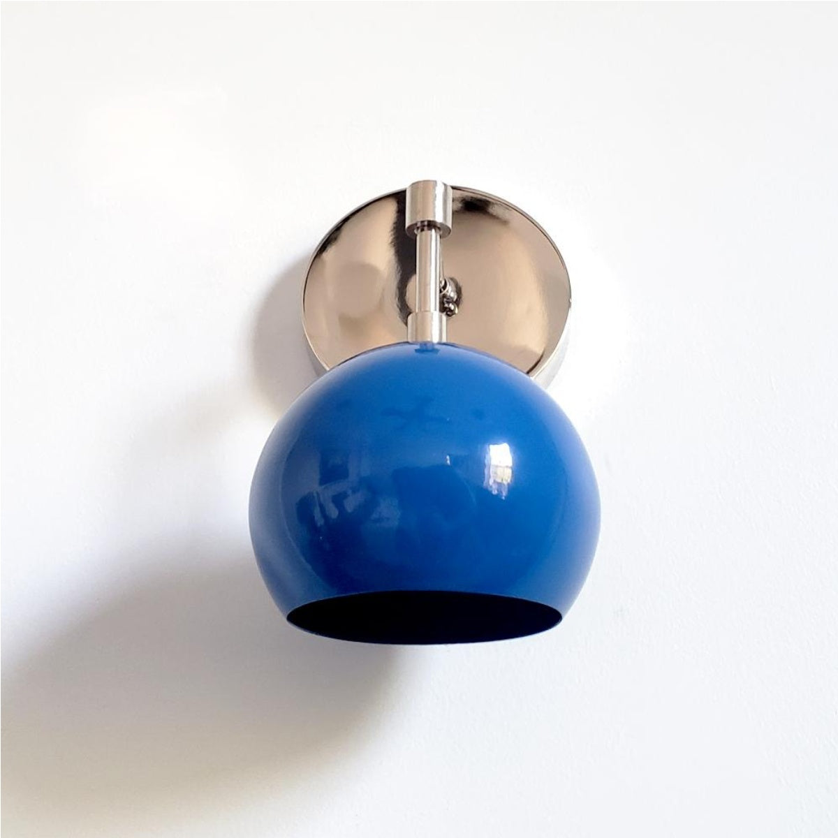 Modern Stylish Navy Globe Accent Wall Sconce