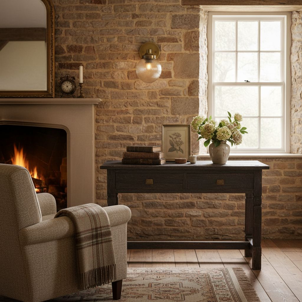 Glorica Glass Aged Brass Wall Sconce - Ribbed Glass Shade Industrial Style Lighting