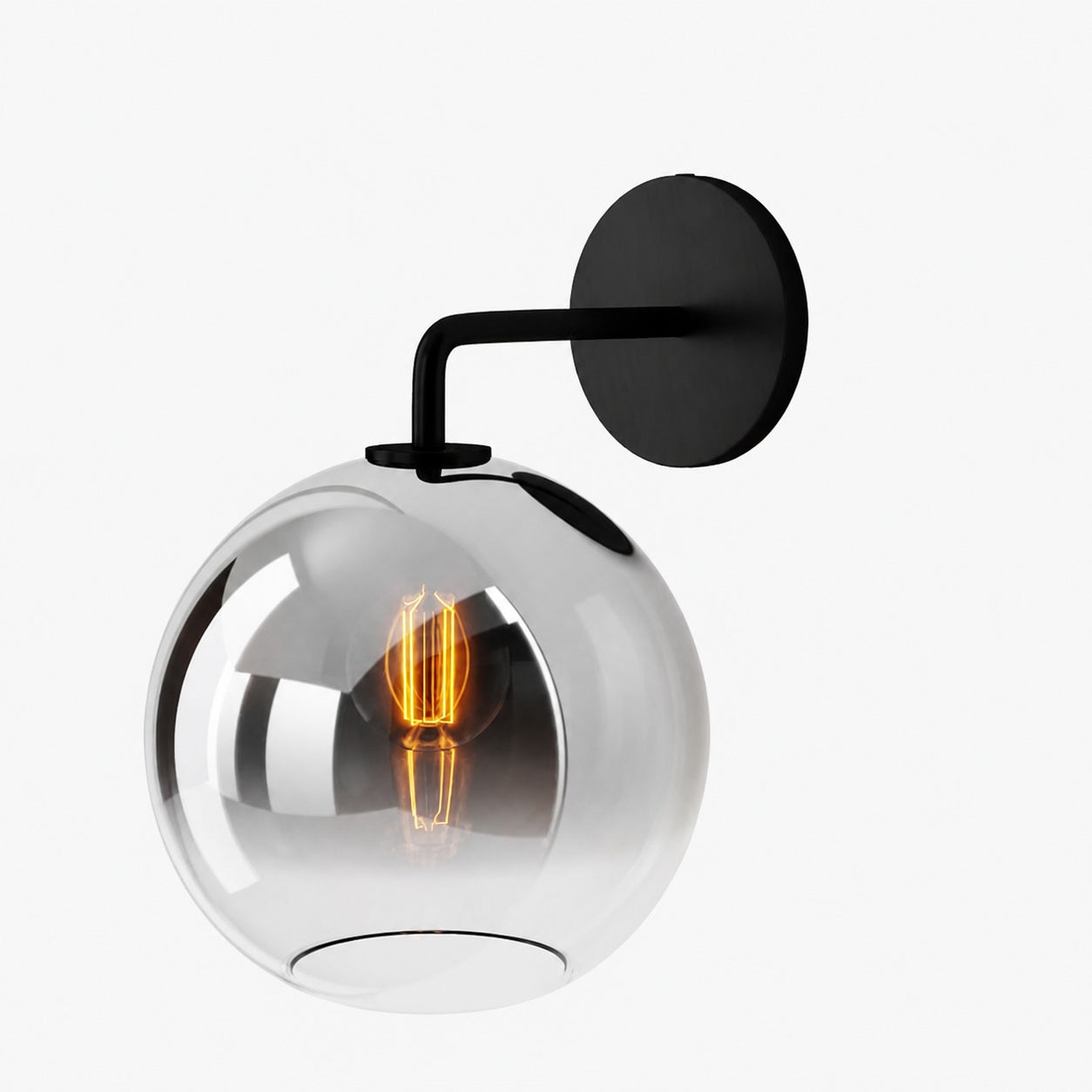 Selvion Artistic Globe Sconce Light - Handcrafted Glass Sculptural Wall Fixture