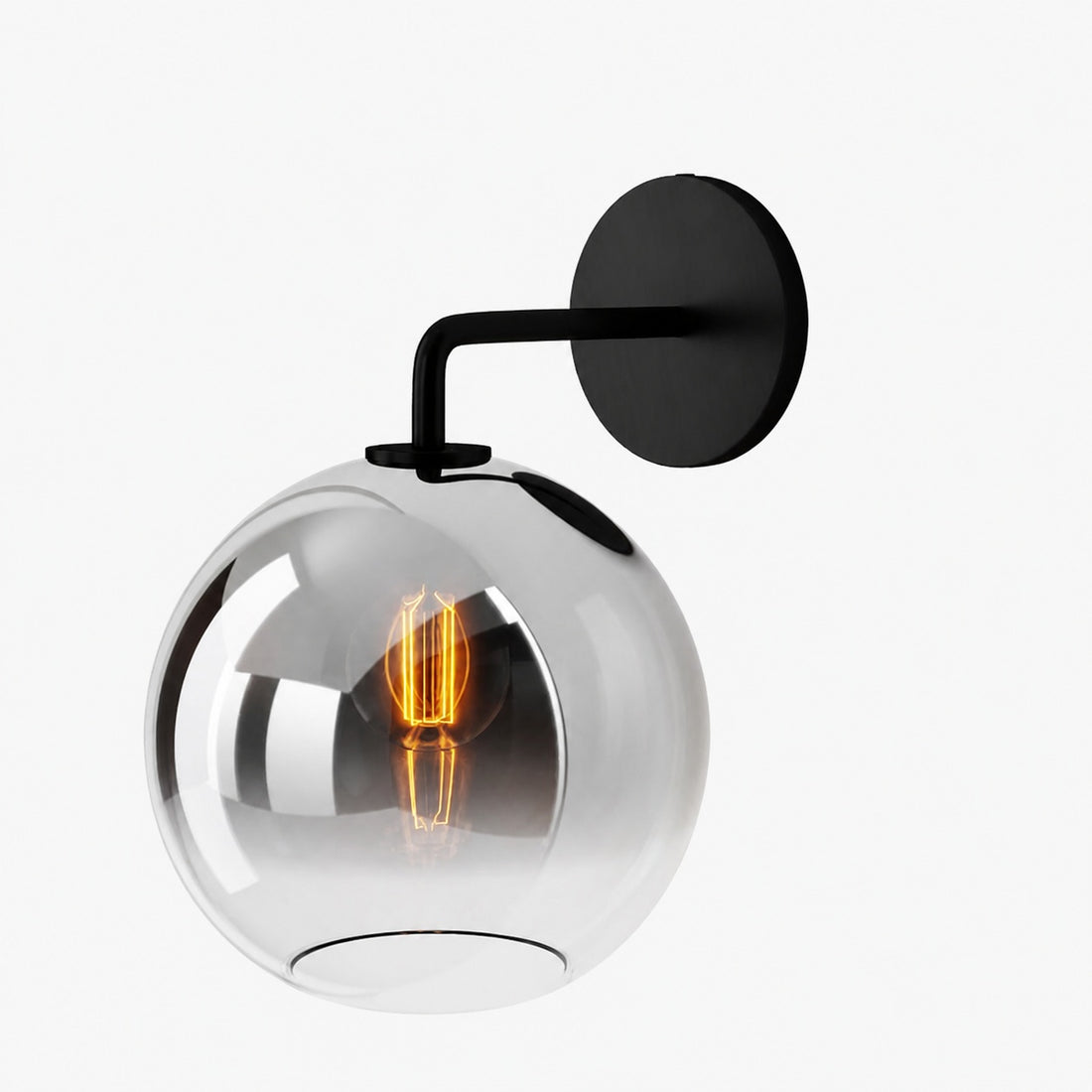 Selvion Artistic Globe Sconce Light - Handcrafted Glass Sculptural Wall Fixture