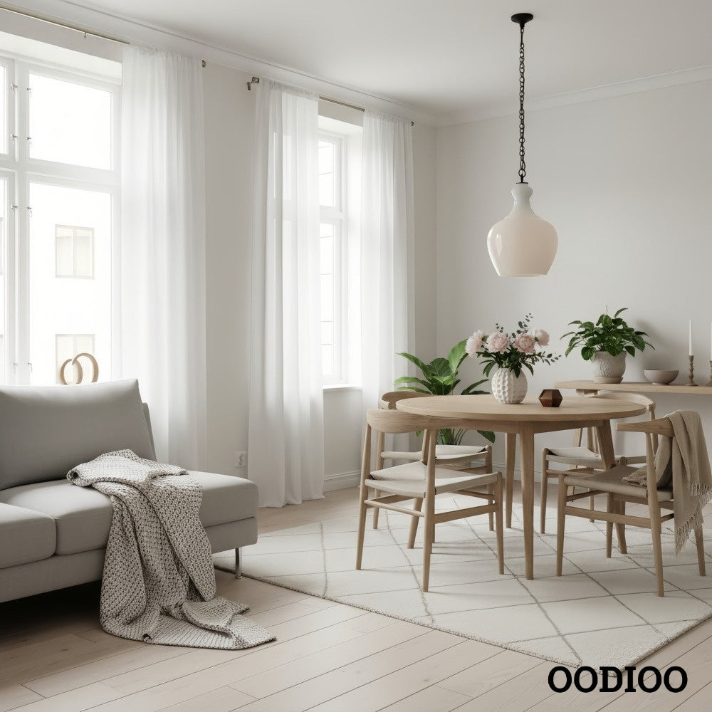 Lawson Warbled Milk Glass Pendant – Modern Elegance for Kitchen Island