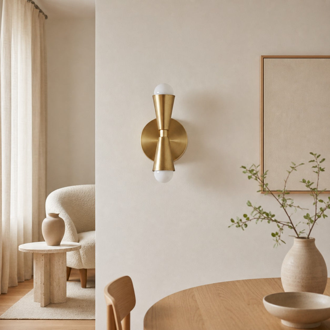 Pyralis Cone Linear Statement Wall Sconce - Modern Two Light Fixture