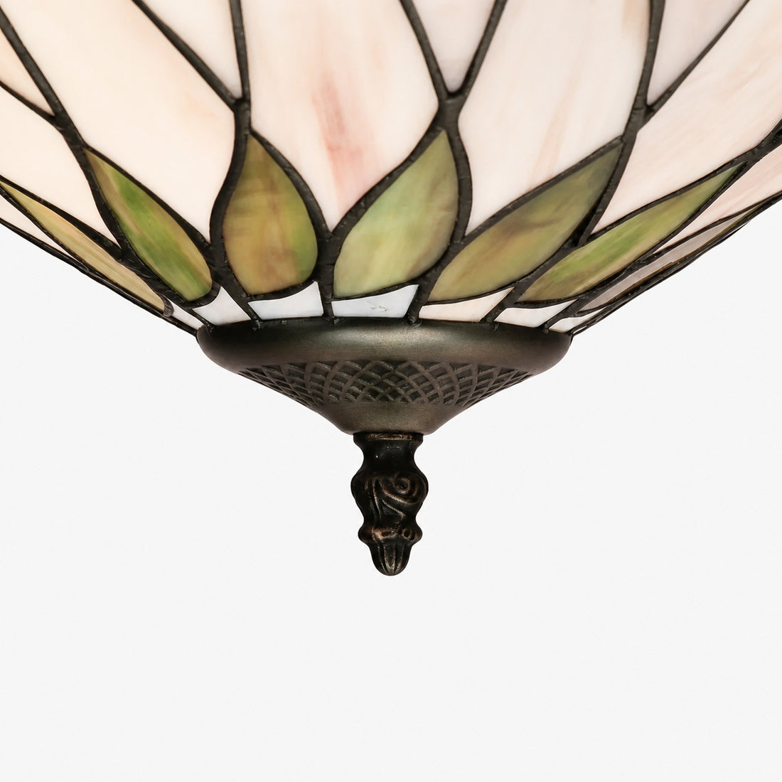 TF Hutchinson Tiffany Ceiling Light with Mackintosh Rose for Living and Dining Rooms