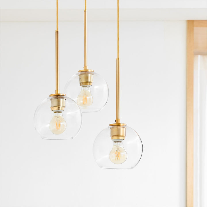Selvion Minimalist Crystal Chandelier - Handcrafted Glass Sculptural Lighting Fixture