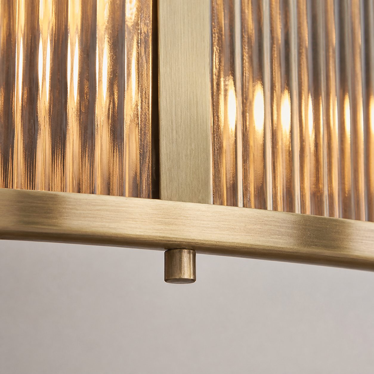 RibGlow Ribbed Glass Pendant Light - Antique Style Pendant Light for Dining Room